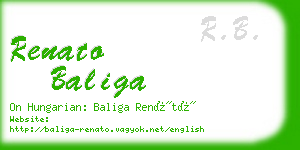 renato baliga business card